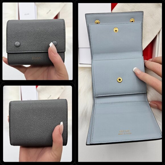 Céline Grey Calfskin Small Folded Wallet - Picture 14 of 17